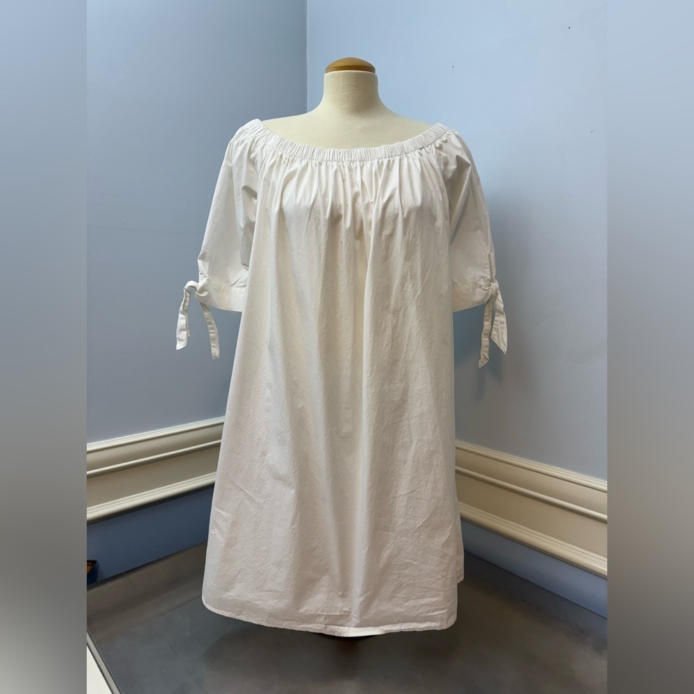 White Off-Shoulder mini Dress tunic top